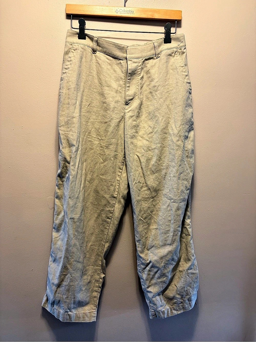 Uniqlo Women's Linen Cotton Tapered Pants Straight Leg Linen Cotton Pants Size M
